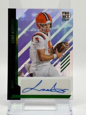 2024 Leaf Pro Set Pure Luke Altmyer Green Acetate Auto 9/10 SP Detroit Lions